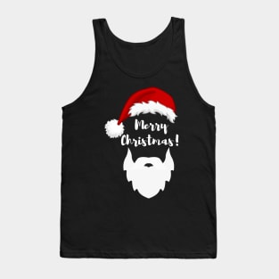 Funny Santa Beard Costume - White Fake Beard Christmas - Santa Claus Beard Costume - Merry Christmas Everyone Santa Tank Top